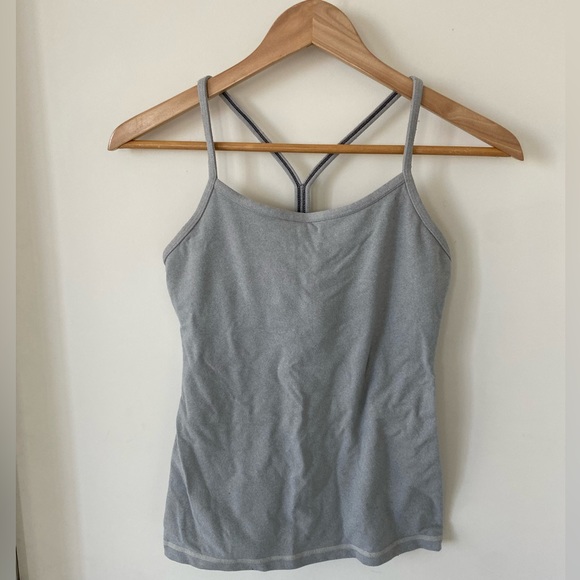 LIGHT GREY LULULEMON TANK TOP - Picture 1 of 3